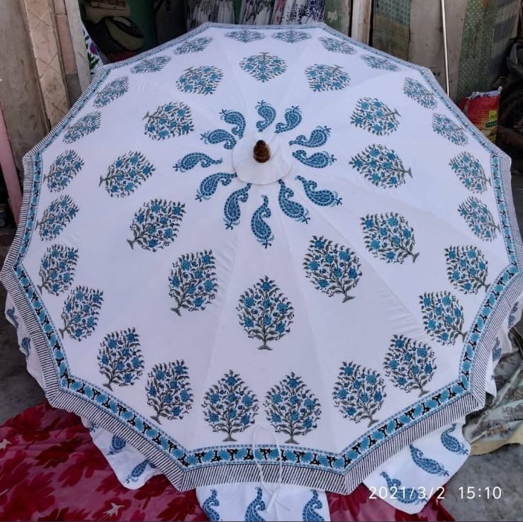 HAND BLOCK PRINTED UMBRELLA