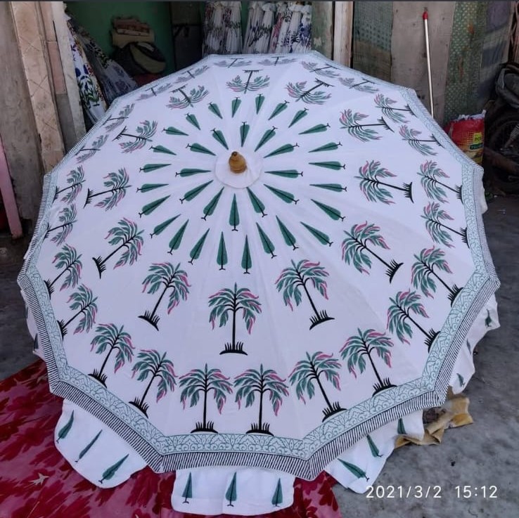 HAND BLOCK PRINTED UMBRELLA