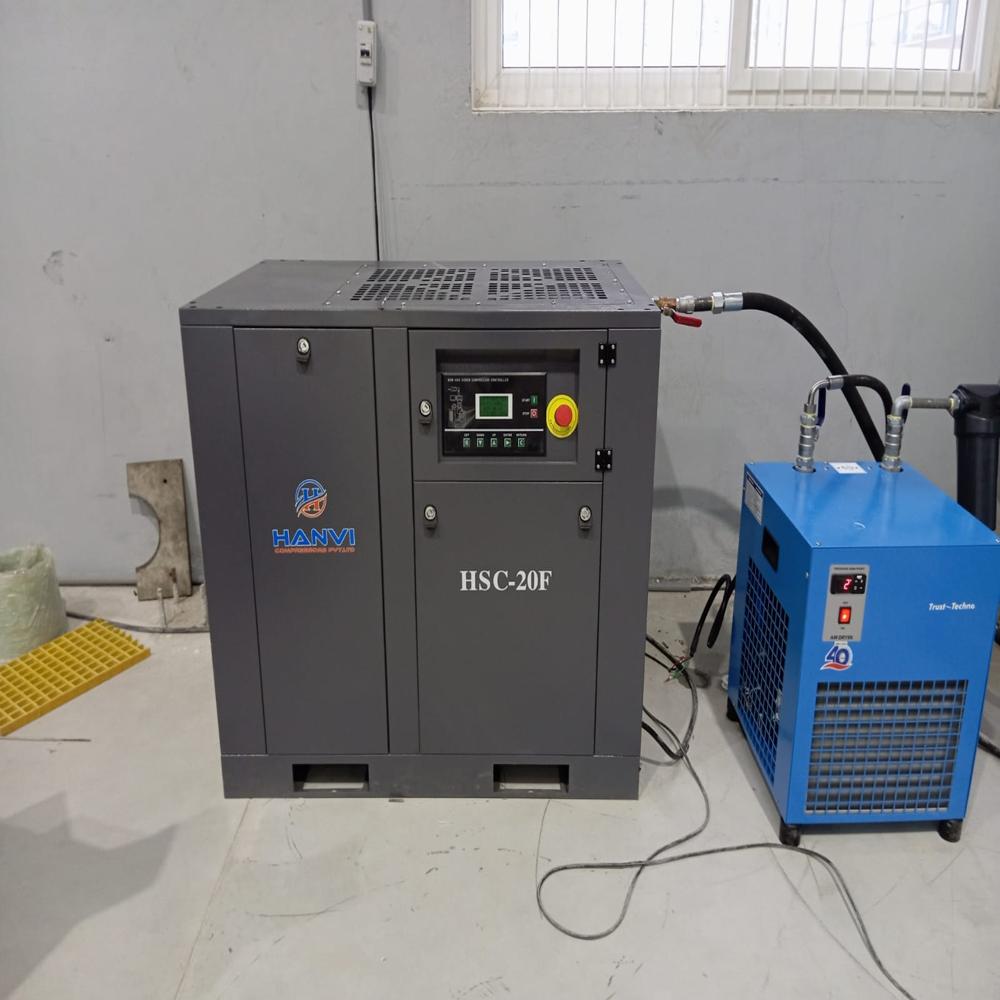 Hsc-20f 20hp Screw Compressor - Air Flow Capacity: 80 Cubic Feet Per Minute (ft3/min)