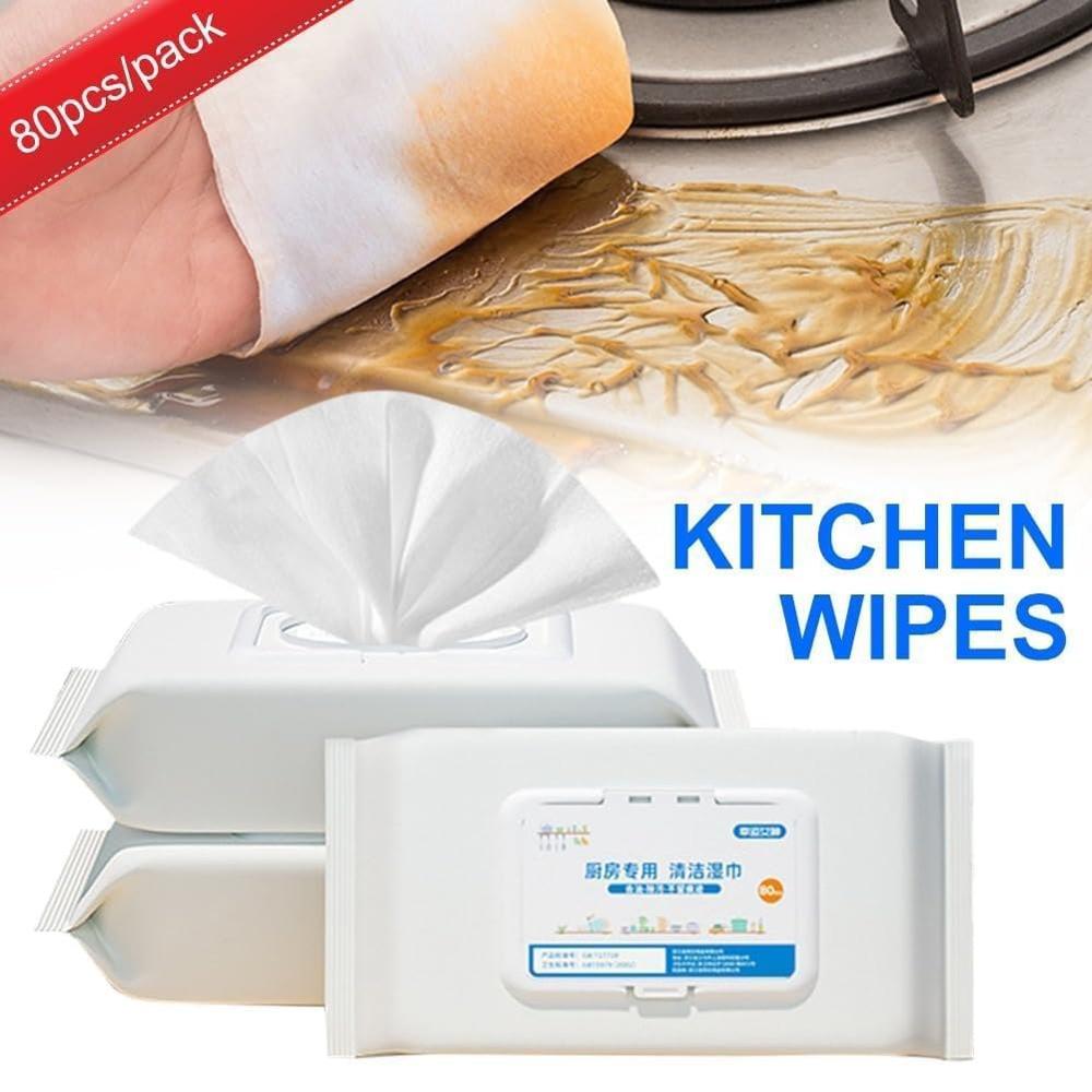 80 Pcs Kitchen Cleaning Wipes