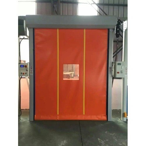 Motorized Rolling Curtains For Welding Cell