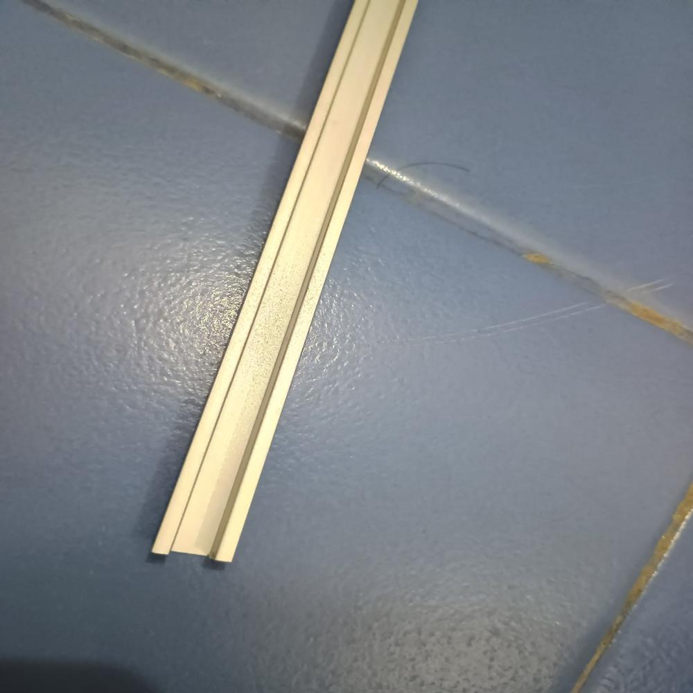 10 Mm Hat Section Profile - Color: Natural Anodized / Black Powder Coated
