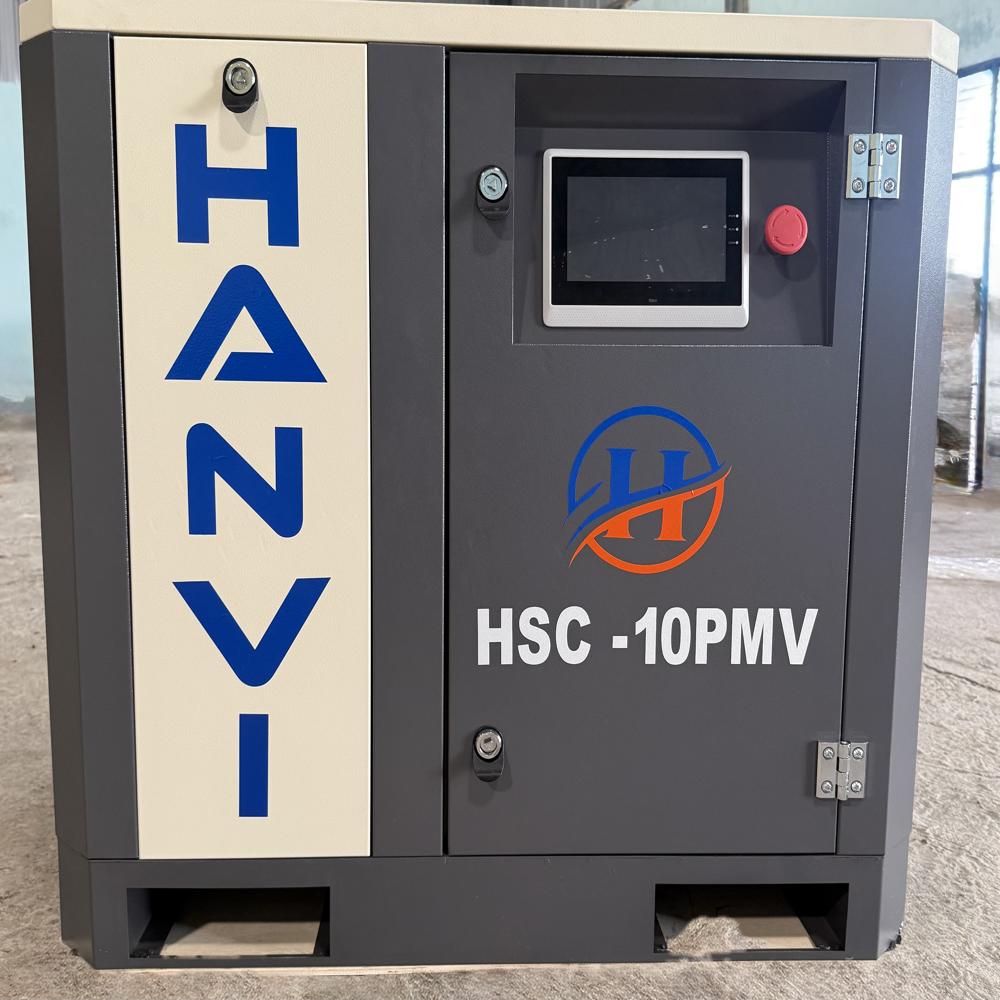 HSC-10PMV 10HP screw air compressor with VFD and permanent magnetic motor