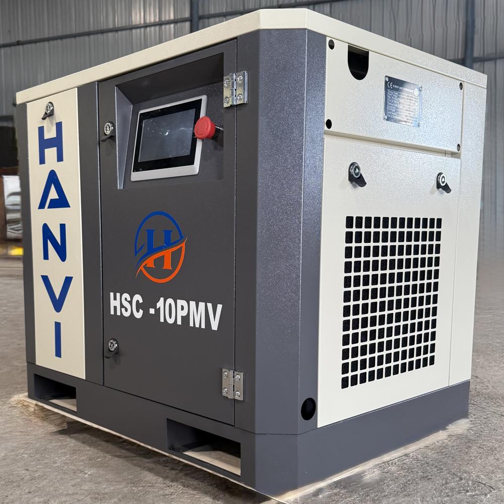 HSC-10PMV 10HP screw air compressor with VFD and permanent magnetic motor