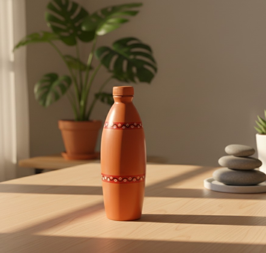 Water Bottle 1 lit Red line design