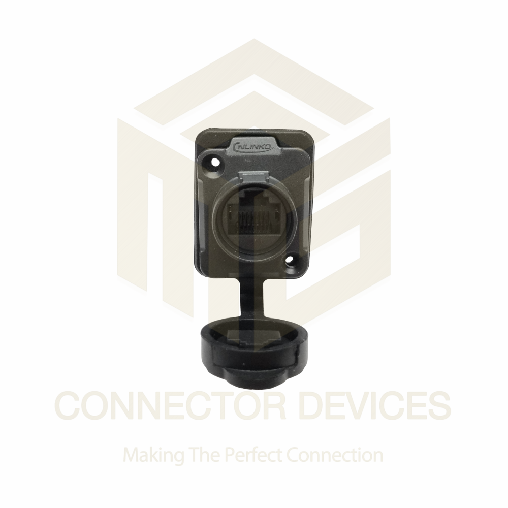 LP16 RJ45 Cat6 Female Socket IP67 Waterproof Ethernet Connector