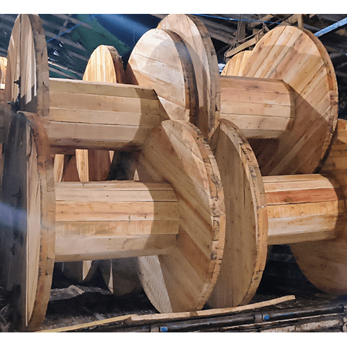 Wooden Cable Drum - Color: Brown