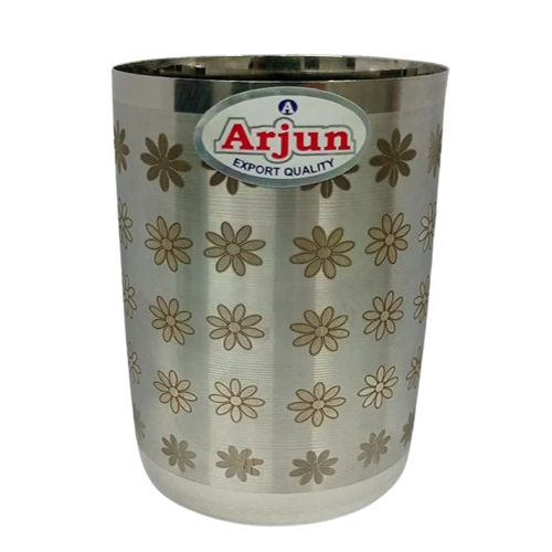 10Pcs Flower Printed Stainless Steel Glass