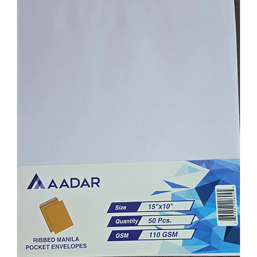 Ribbed Manila Pocket Envelopes 7 X 4 ( 100 GSM )