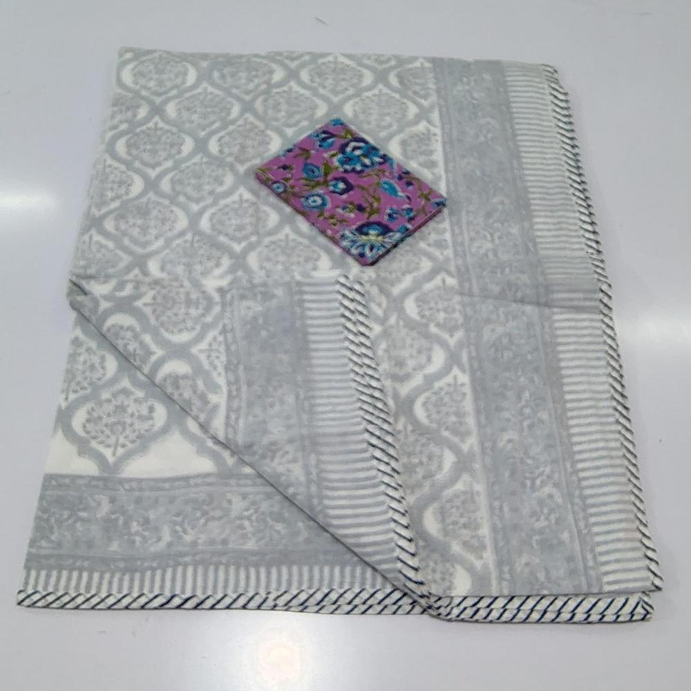 Sanganeri Hand  Block printed Cotton Dohar
