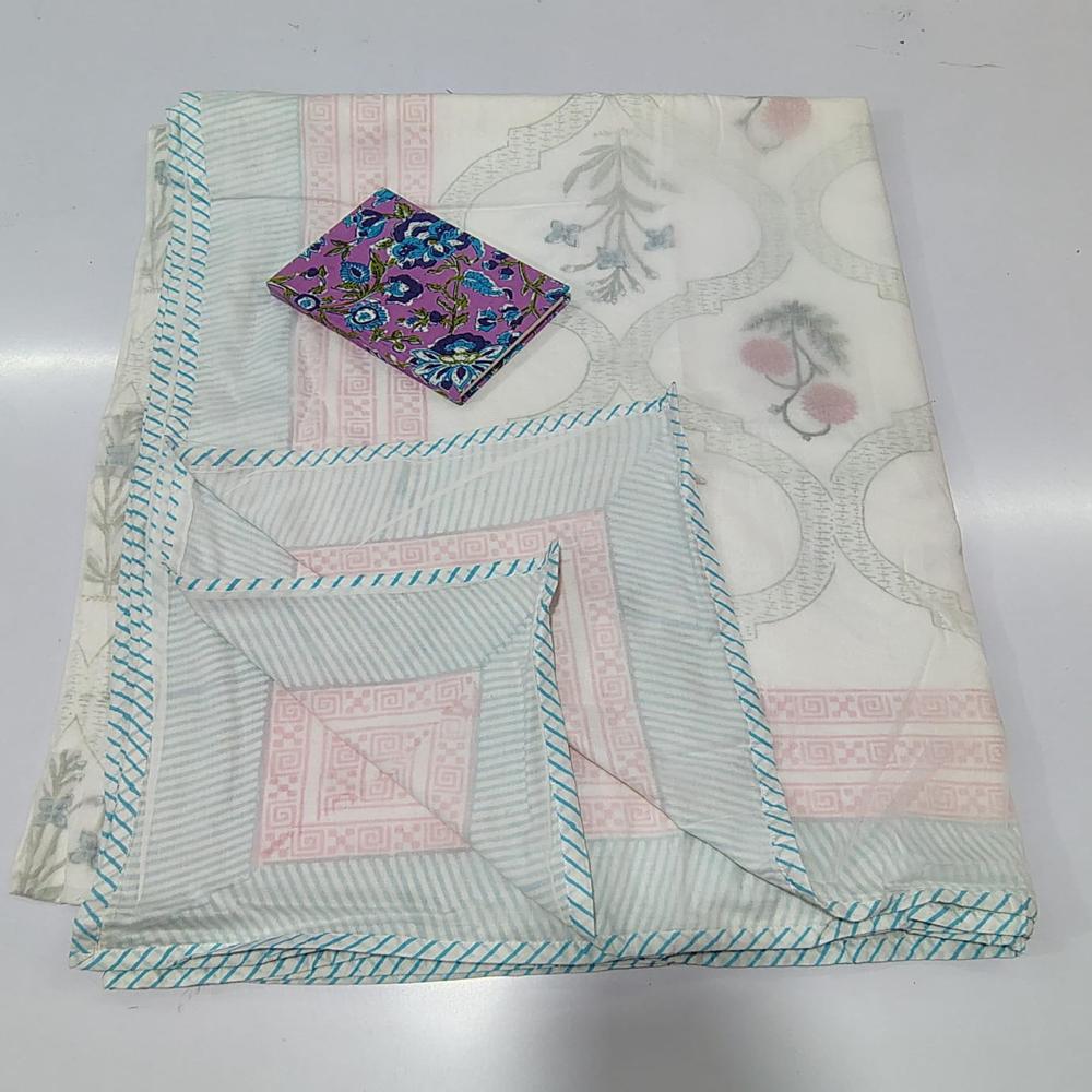 Sanganeri Hand  Block printed Cotton Dohar