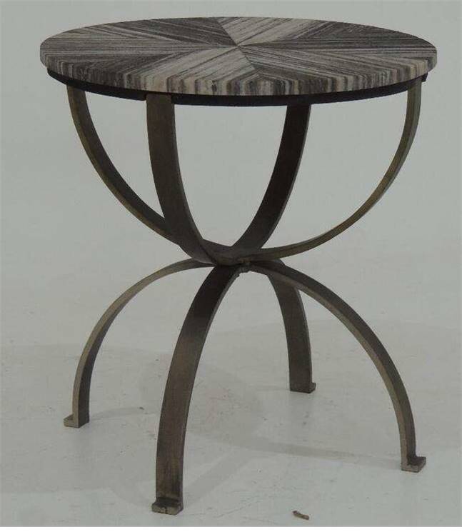 MARBLE AND IRON TABLE