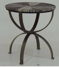 MARBLE AND IRON TABLE