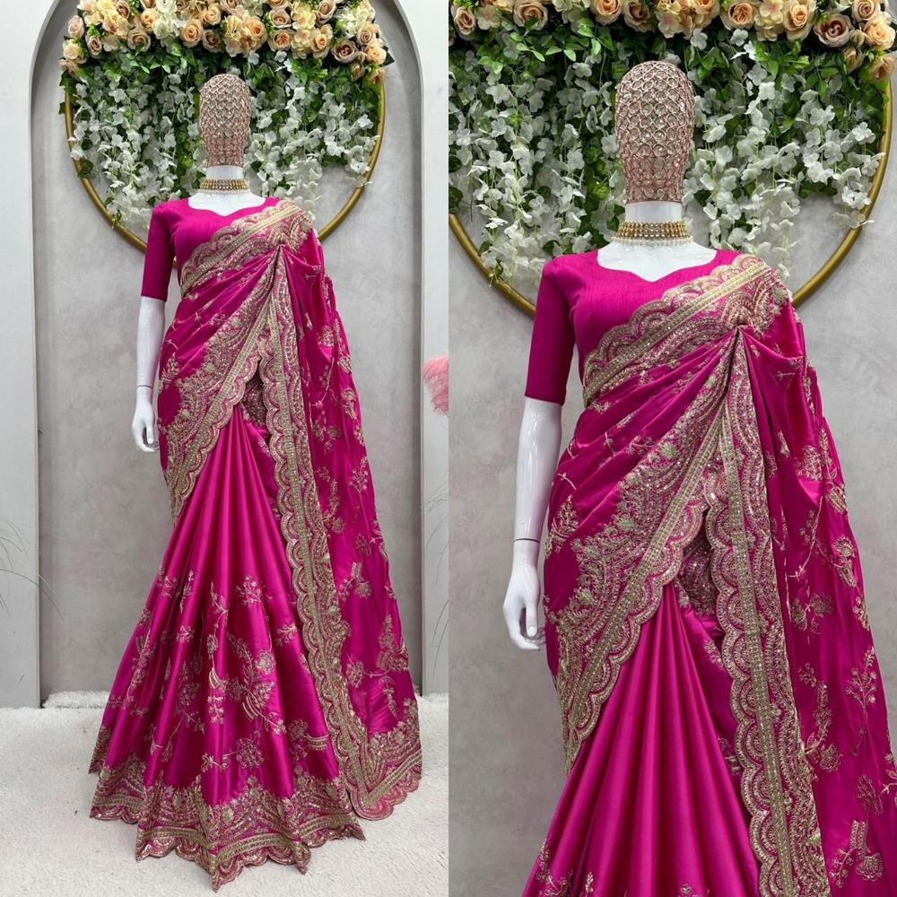 Pink Elegance bridal Saree