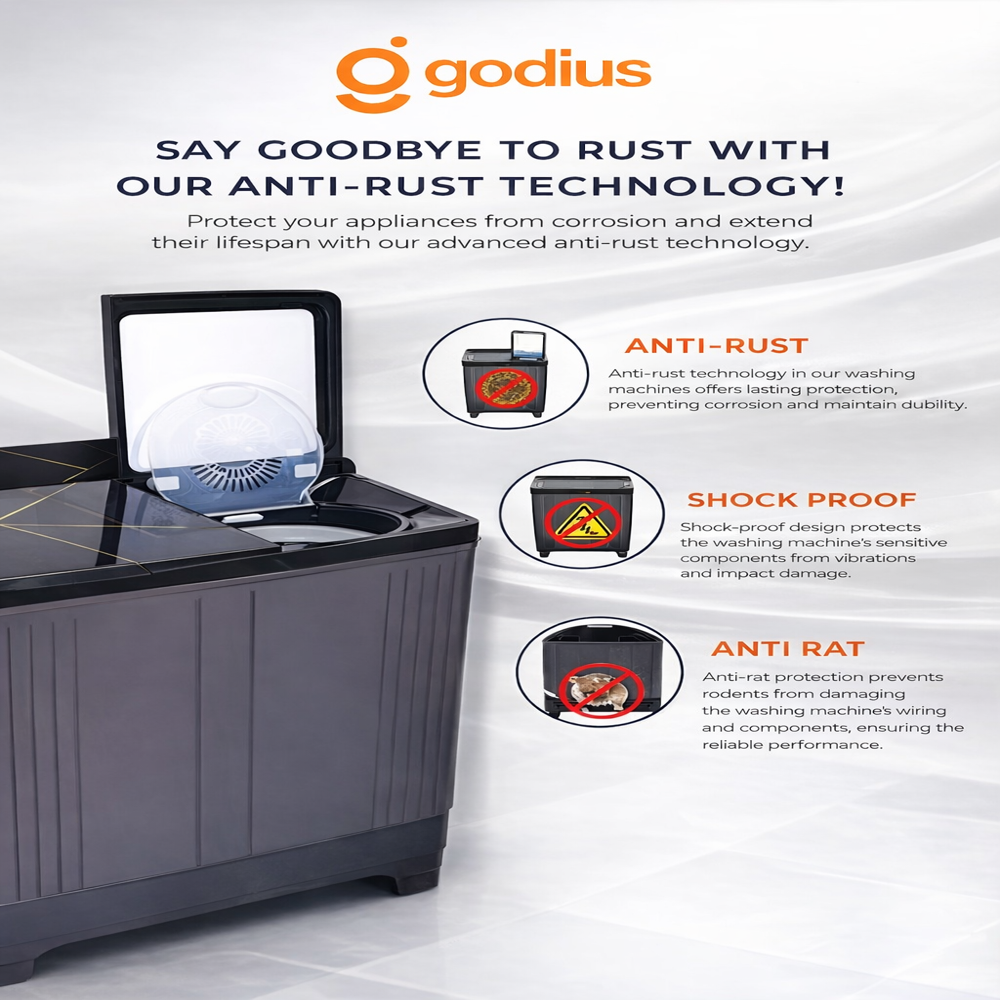 8.5 Kg Semi Automatic Washing Machine (Godius)