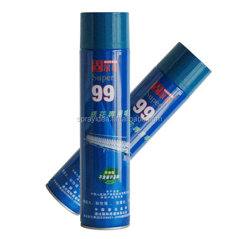 Guerqi Super 99 Super Bonding Aerosol Embroidery Spray Glue Adhesives For Apparel Industry - Features: High Quality
