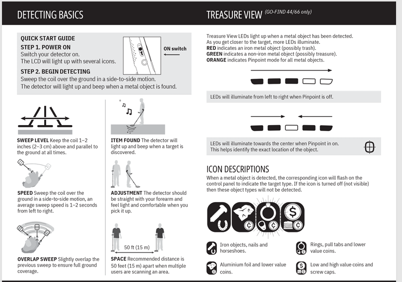 UNDER GROUND METAL DETECTOR - MINE LAB GO FIND 22