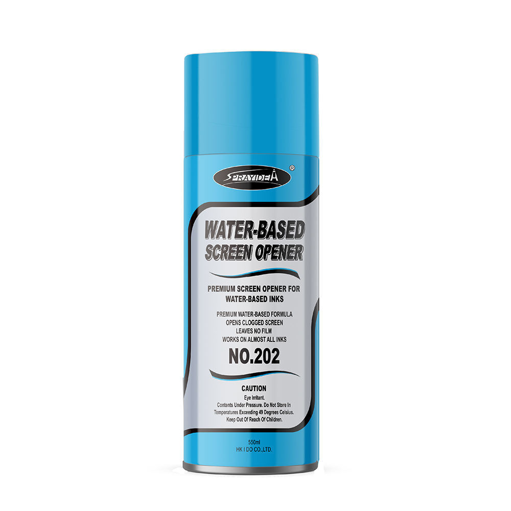 Sprayidea Premium Water Based Ink Cleaner Spray Model 202 For Screen Printing Mesh Frame Stencil Residue Removal Fast Drying - Features: High Quality