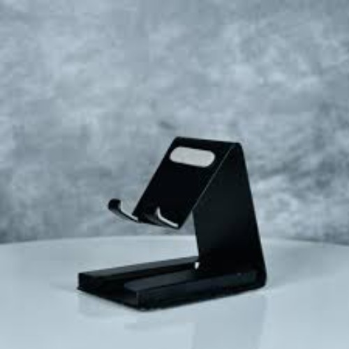 (SS-252) White Padded Metal Phone Stand With Card Holder