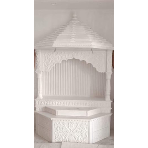 All Sandstone Home Pooja Mandir - Color: Brown