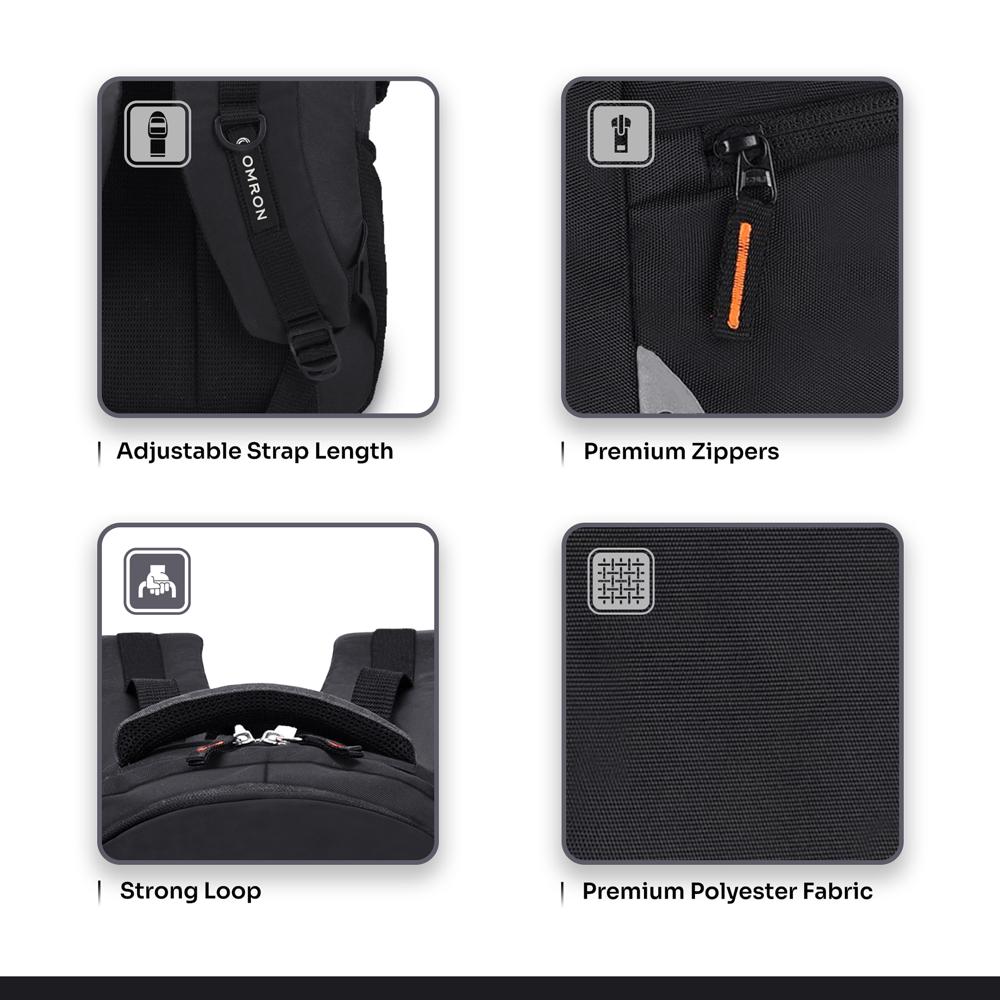 Black Travel Backpack - Polyester Material, 15 Ltr Capacity, Customizable Color Options - Secure Zip Closure, Plain And Simple Design For All Occasions
