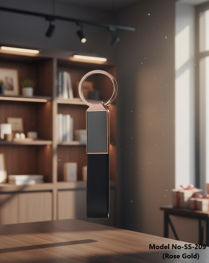 Metal Keychain Silver & Rose Gold (SS-209)