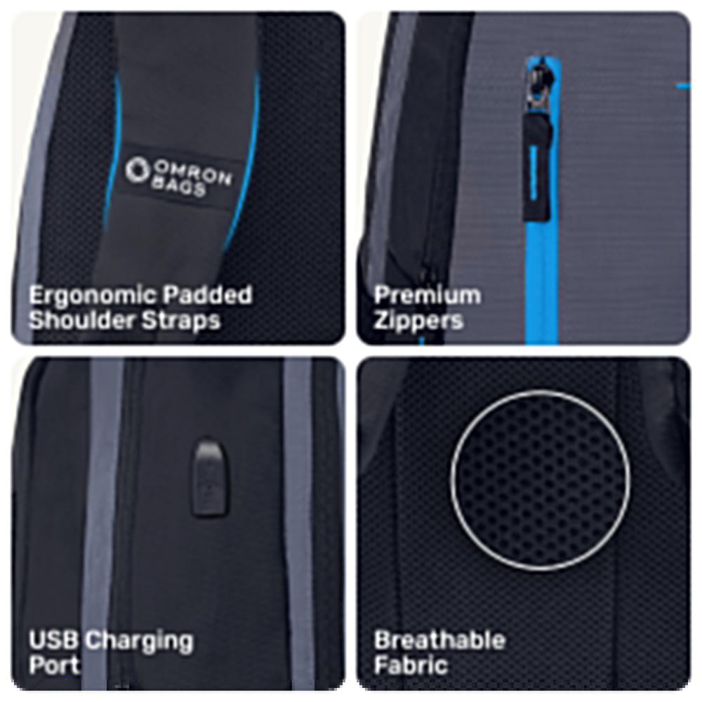 Laptop Backpack with USB Charging Port Water-Resistant Office College School & Travel Bag for Men & Women Black 30L