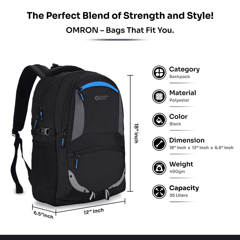 Office Laptop Backpack for Men & Women | USB Port | Water-Resistant Business Travel Bag with Rain Cover