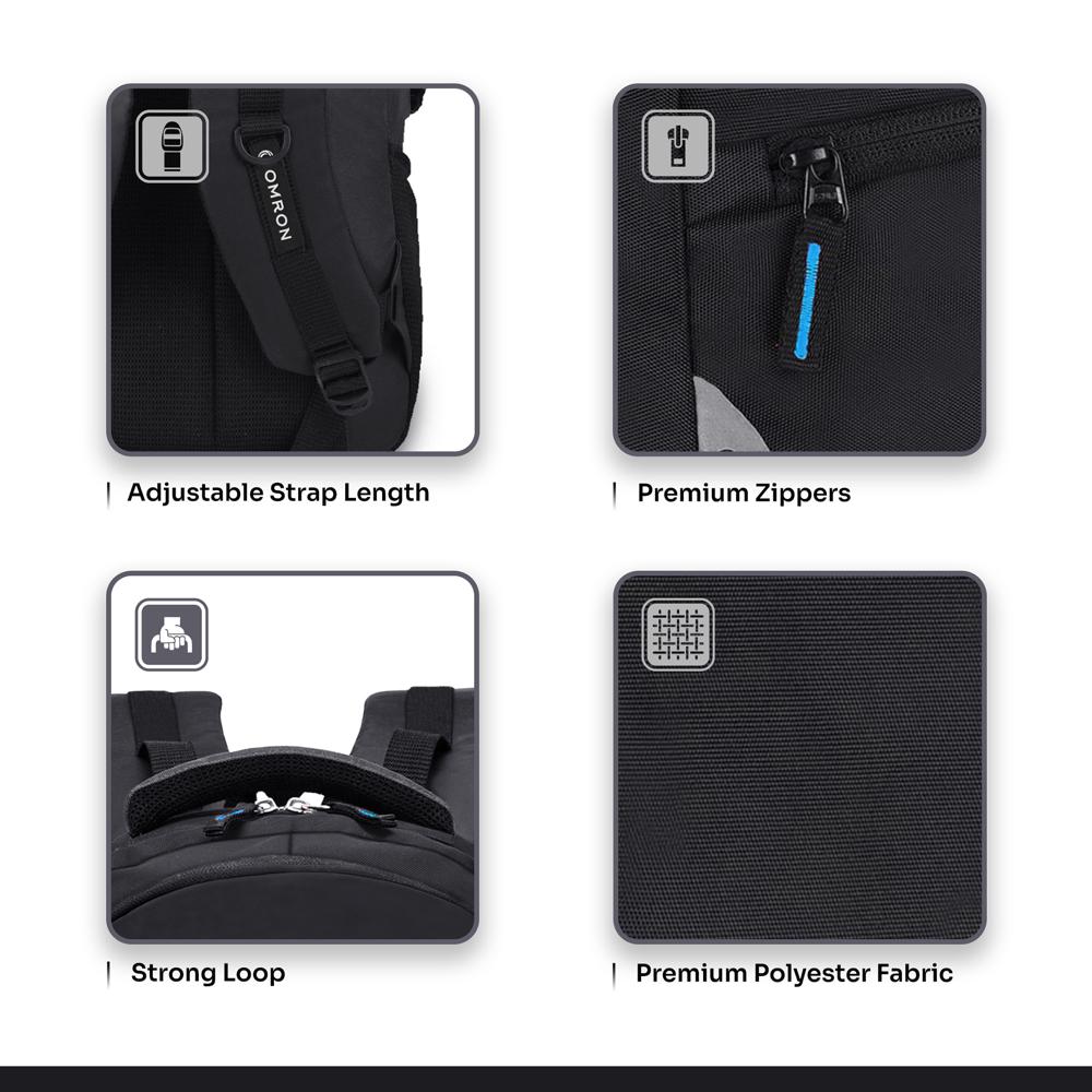 Black Fancy Backpack - Polyester Material, 10 Kg Capacity/day | Customizable Color, Durable Zipper Closure