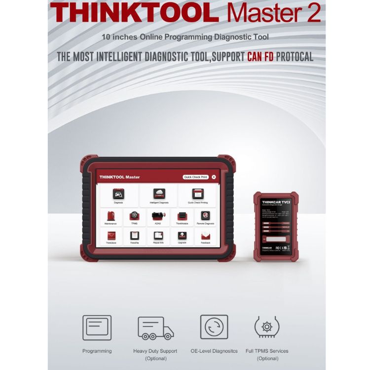 Thinkcar Master 2 Car Scanner - Color: Black Red