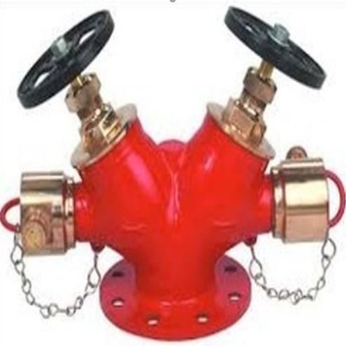 Double Head Hydrant Valve - Color: Red