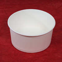 1000ml Flat White Paper Bowl - Coating Type: Oil & Grease Resistance