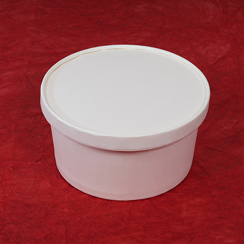 1000ml Flat White Paper Bowl - Coating Type: Oil & Grease Resistance