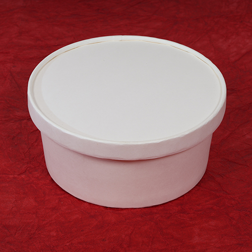 750ml Flat White Paper Bowl with Pet/Paper Lid