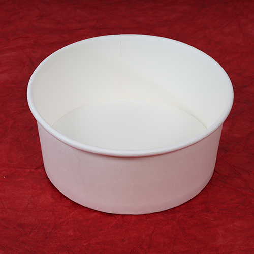 750ml Flat White Paper Bowl with Pet/Paper Lid