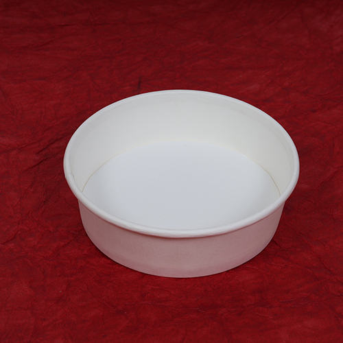 White Paper Bowl Container with Lid 