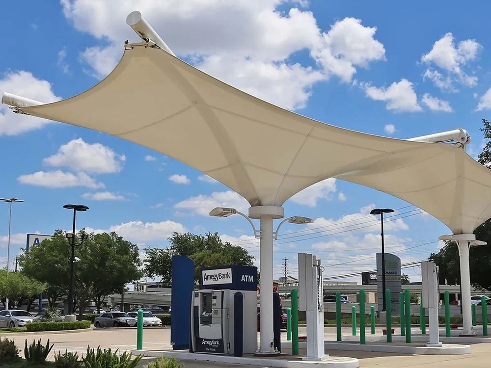 Outdoor Inverted Umbrella Tensile Structure