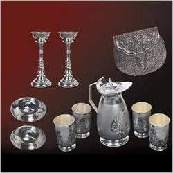 जर्मन सिल्वर ग्लास सेट के साथ जग