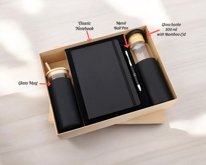 4 In 1 Gift Set With Pen Bottle  Sipper And Diary (SS-10419)  