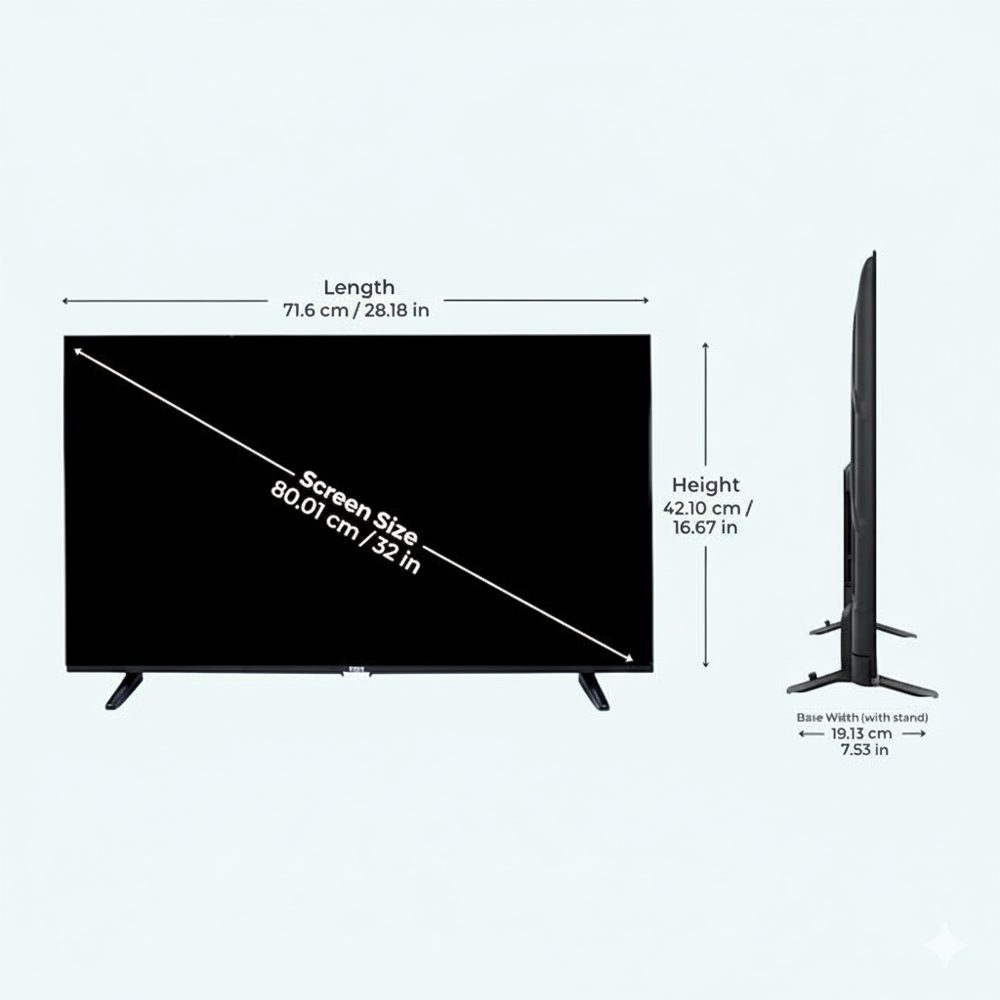 32 Inch Android Led Tv - Color: Black