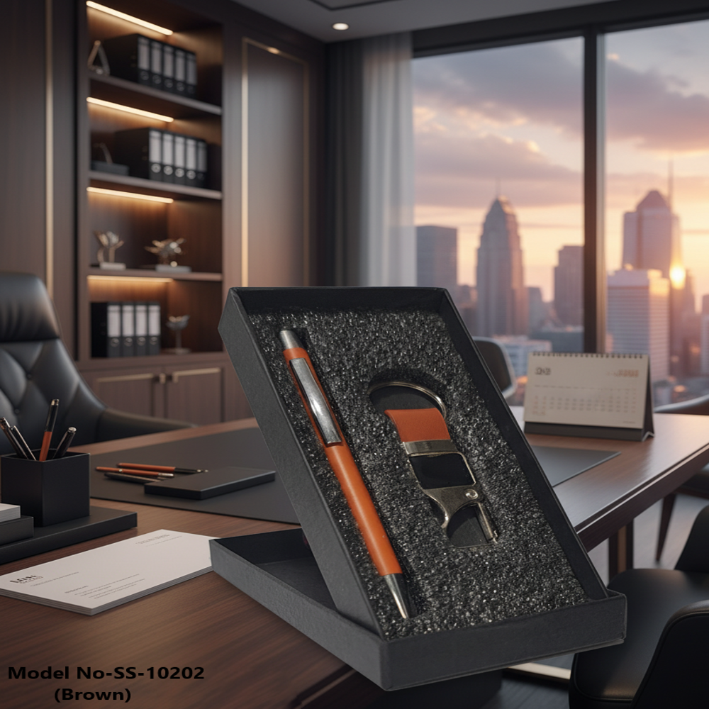 Metal Pen And Keychain 2 in 1 Combo Gift Set (SS-10202)