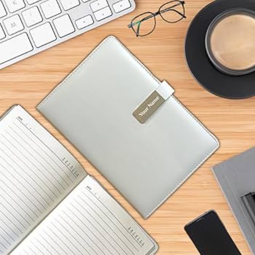 Glue Bound Leather Cover Office Notebook Diary With Magnetic Lock (SS-761)