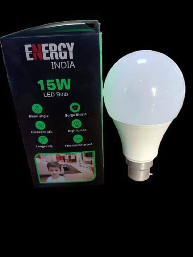 9 Watt Led Bulb - Plastic & Aluminium, Round Shape, White Color | Modern Design, 220v Input Voltage, 50/60hz Frequency, Indoor Usage