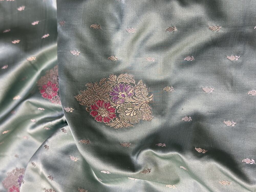 Minakari Shikargah Handloom Pure Katan Silk Saree