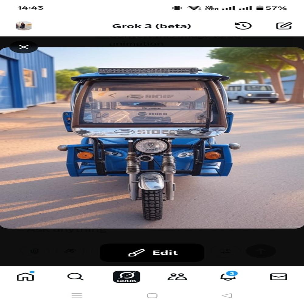 Yellow Battery Electronic Rickshaw