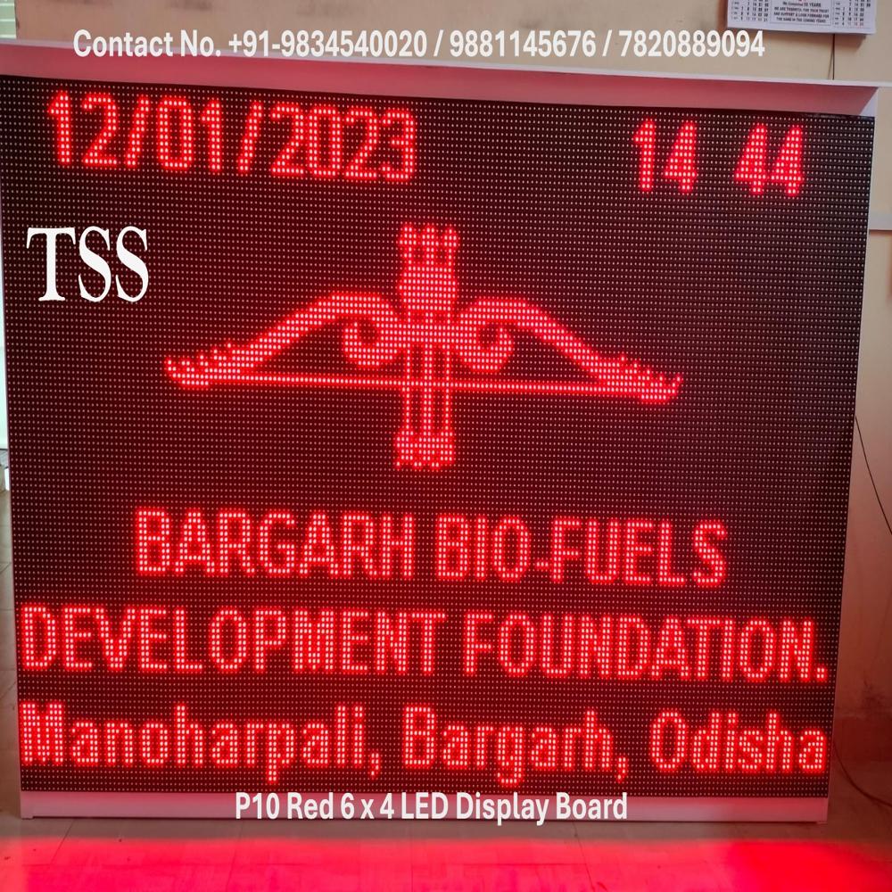 6 X 4 P10 Red Pollution Parameter LED Display Board