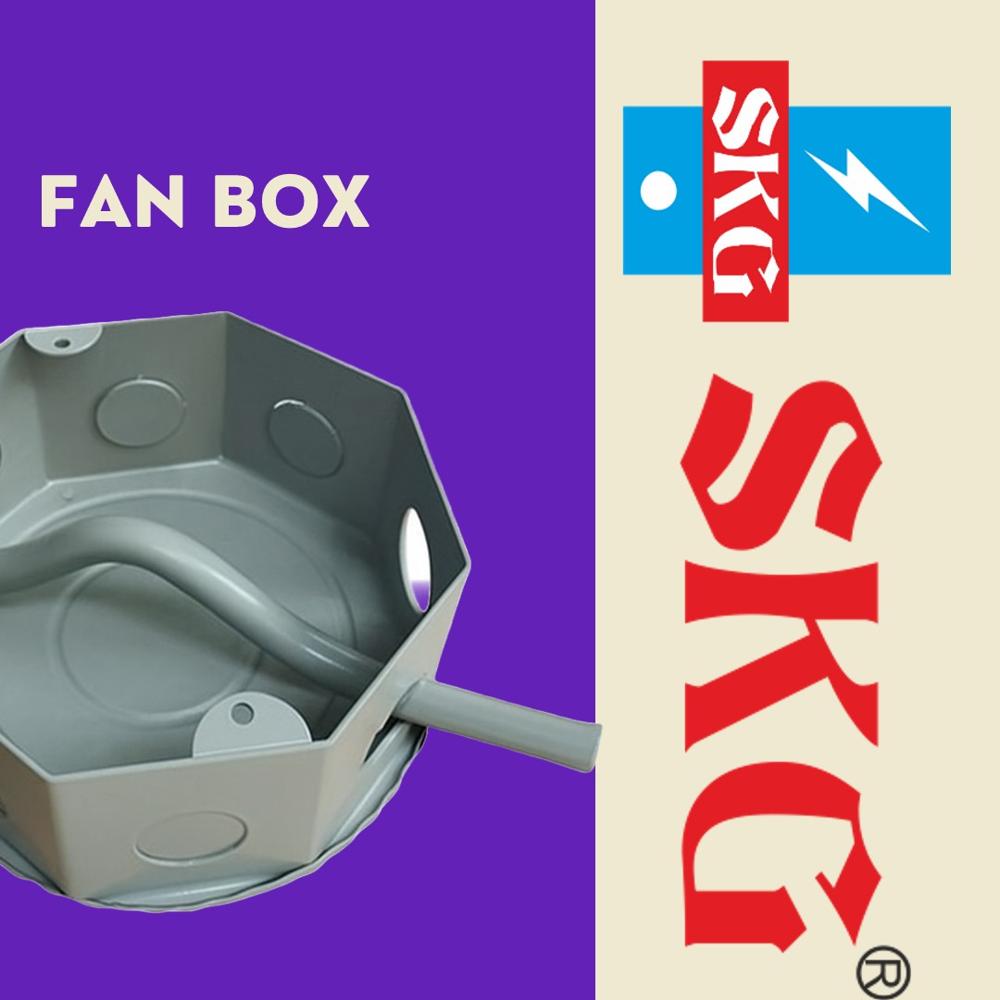 Ceiling Fan Metal Box with Hook/Clamp | GI/CRCA | Heavy Duty Fan Point Box