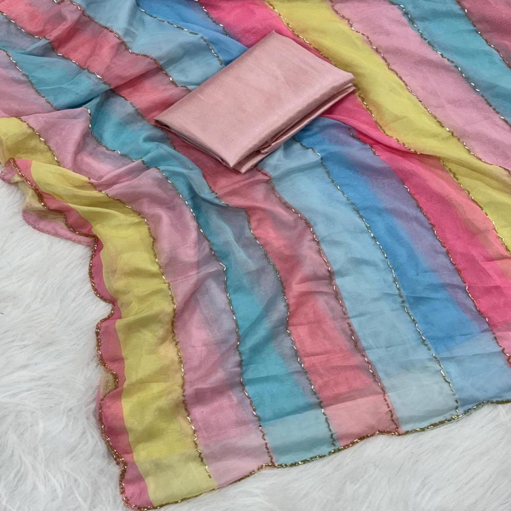 Pink Net Party Wear Saree