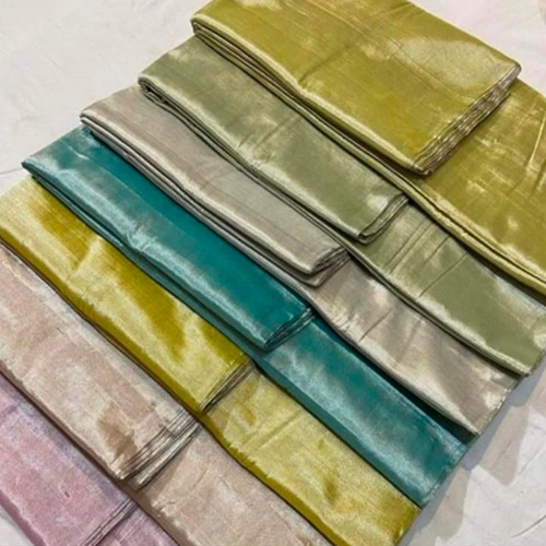 Multicoloured Full Tissue Silk Fabric - Color: Different Available