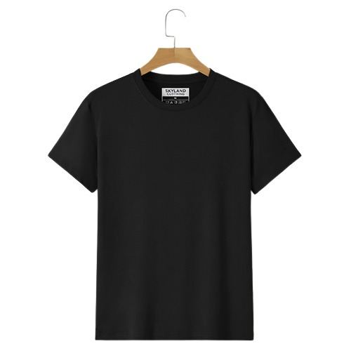 Black Round Neck T Shirt